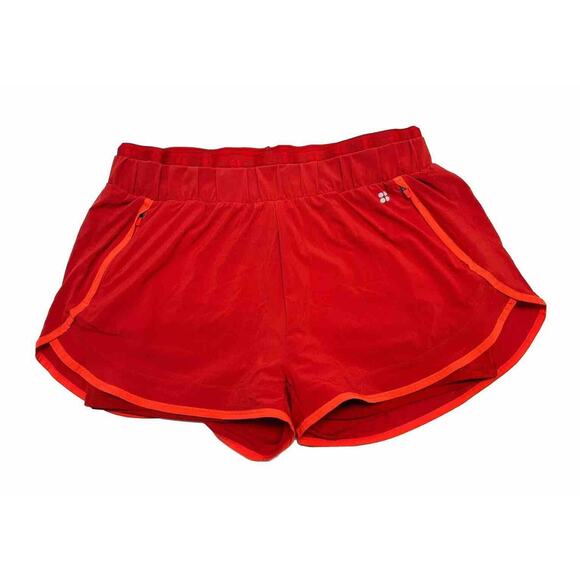 Sweaty Betty Red Running Athletic Shorts Size XL Womens Lined Inseam 2 - Picture 1 of 6